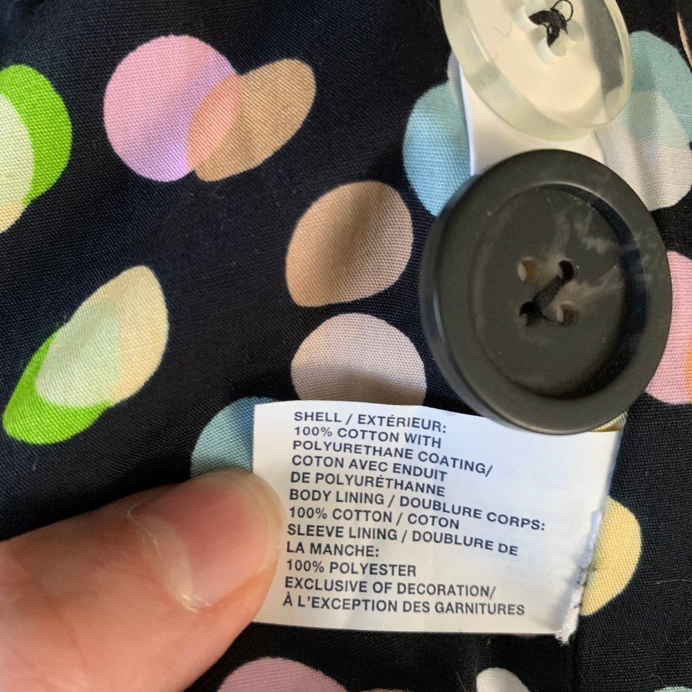 Gap Trench Coat water resistant with contrast piping and polka dot linin… - Picture 12 of 13